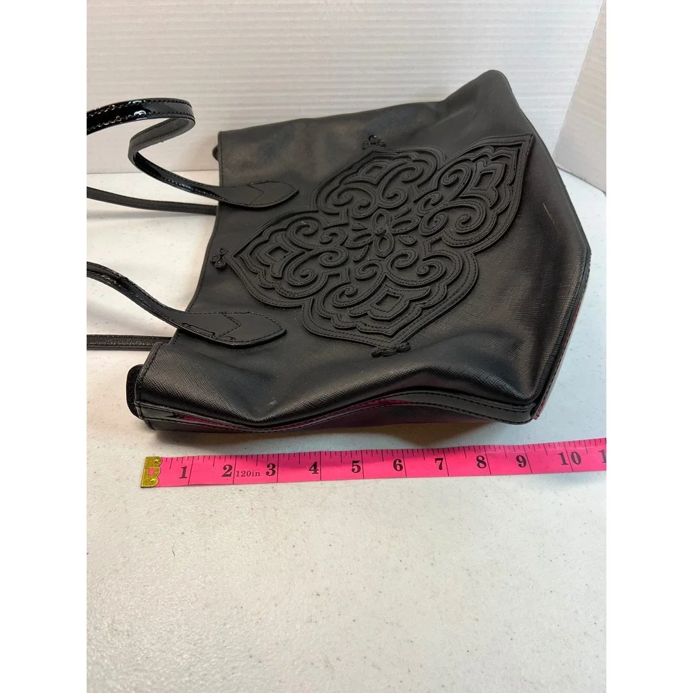 Brighton Black Saffiano Leather Medallion Tote F650795 Shoulder Bag Casablanca